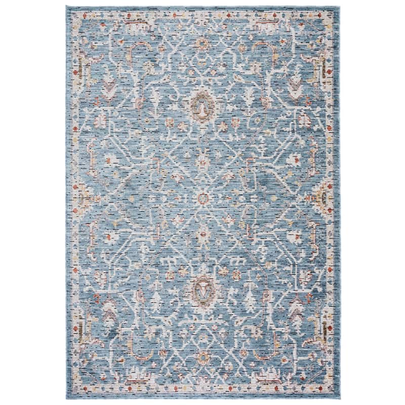 SAFAVIEH Sierra Eola Oriental Rug - 6' Square - Blue/Ivory