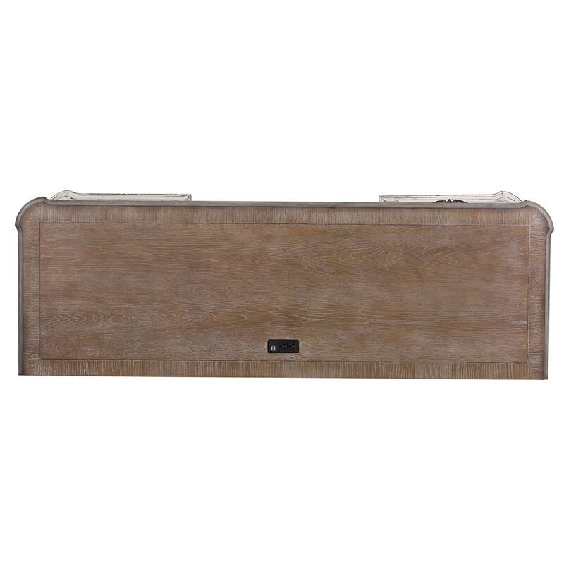 Magnolia Manor Antique White & Weathered Bark Credenza