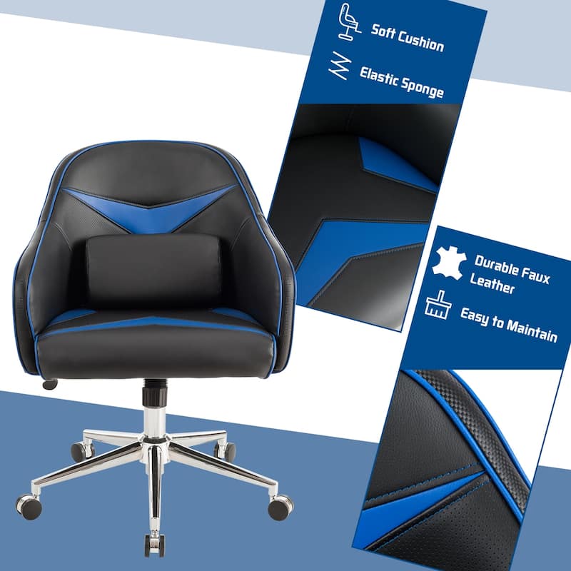 Costway Office Chair Task Desk Swivel Adjustable Height w/ Massage