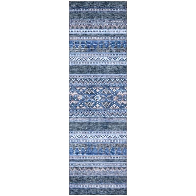 Premium Washable Super Soft Boho Stripe Mayfield Rug