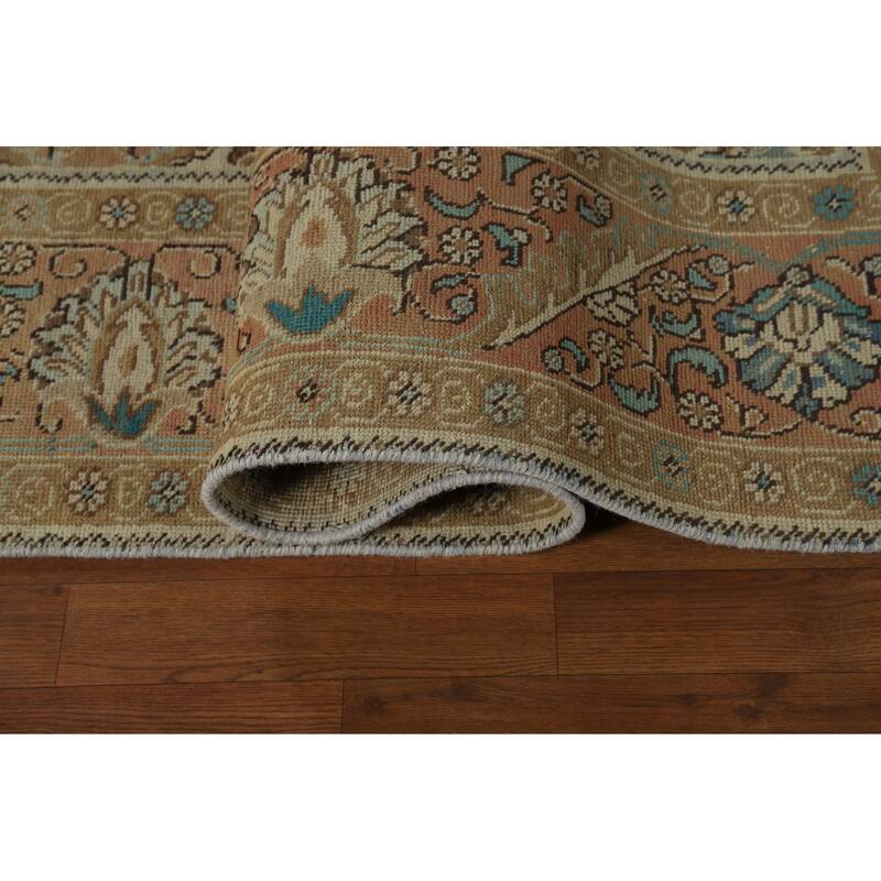 Tabriz Persian Vintage Area Rug Hand-Knotted Traditional Wool Carpet - 7'7" x 11'2"