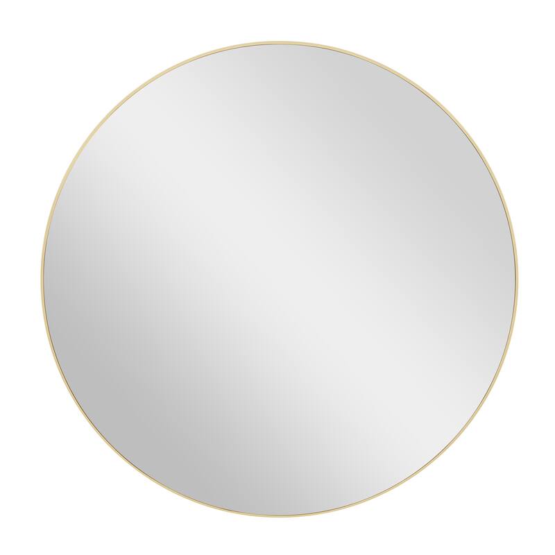 Black, White or Gold Wood Wall Mirror with Thin Frame