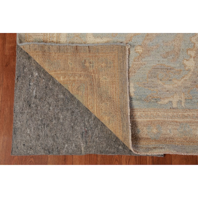 Hand Knotted Oriental 100% Wool Carpet Transitional All-Over Greys & Charcoal Oushak Area Rug - 13' 10'' X 10' 1''