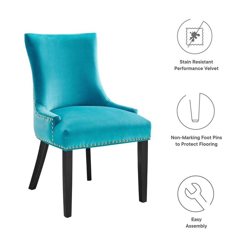Marquis Performance Velvet Dining Chairs - Set of 2
