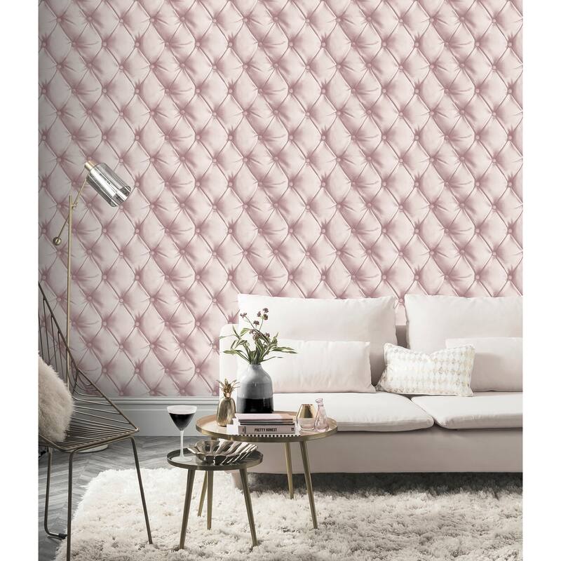 Arthouse Ella Blush Tufted Wallpaper