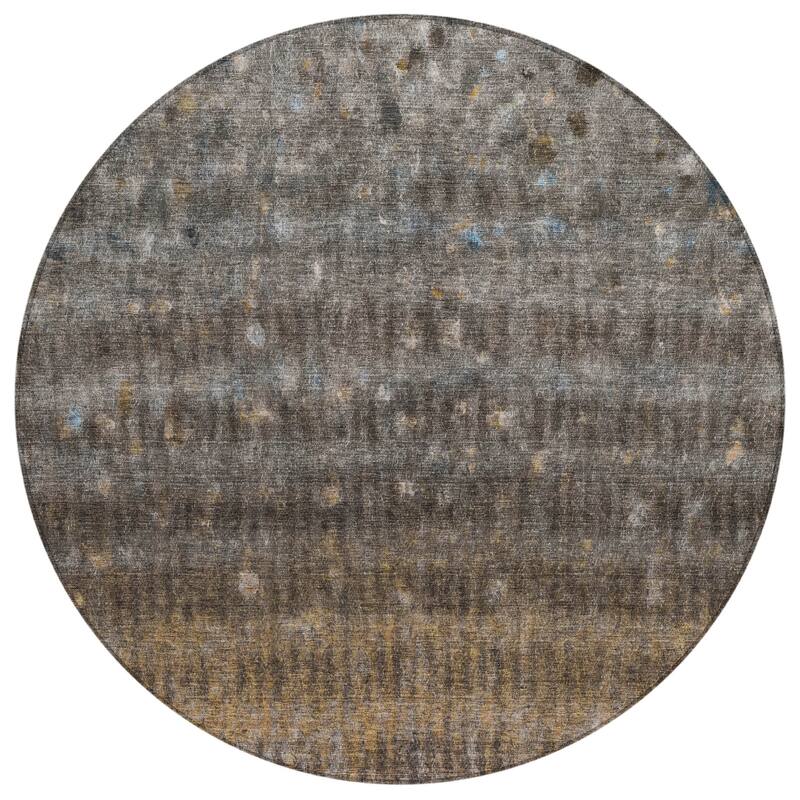 Machine Washable Indoor/ Outdoor Abstract Ombre Chantille Rug