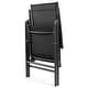 preview thumbnail 4 of 8, Costway 4PCS Patio Folding Dining Chair Recliner Adjustable Black