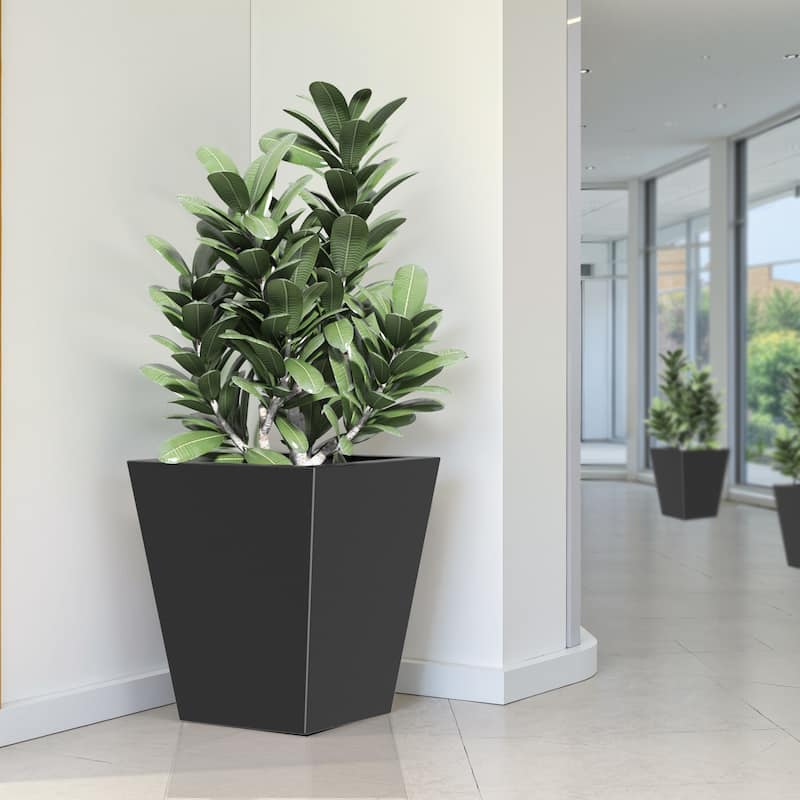 Handmade Tall Tapered Planter Pot with Drainage, Indoor and Outdoor