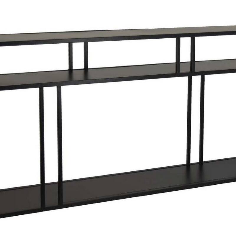 Plant Display Stand, 3 Tier Black Metal, Modern Industrial 48 Inch