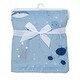 preview thumbnail 6 of 6, Lambs & Ivy Bubbles & Squirt Blue Ocean/Aquatic Whale Soft Fleece Baby Blanket