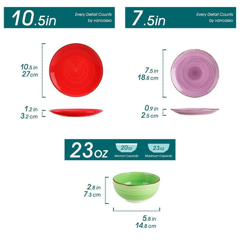 vancasso Bonita Stoneware Handpainted Multicolour Dinnerware Set