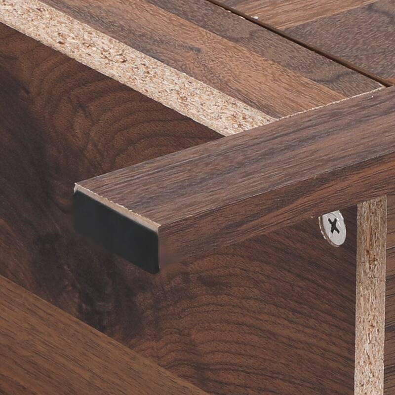Set of 2 Industrial Nightstand Bedside End Table with Door