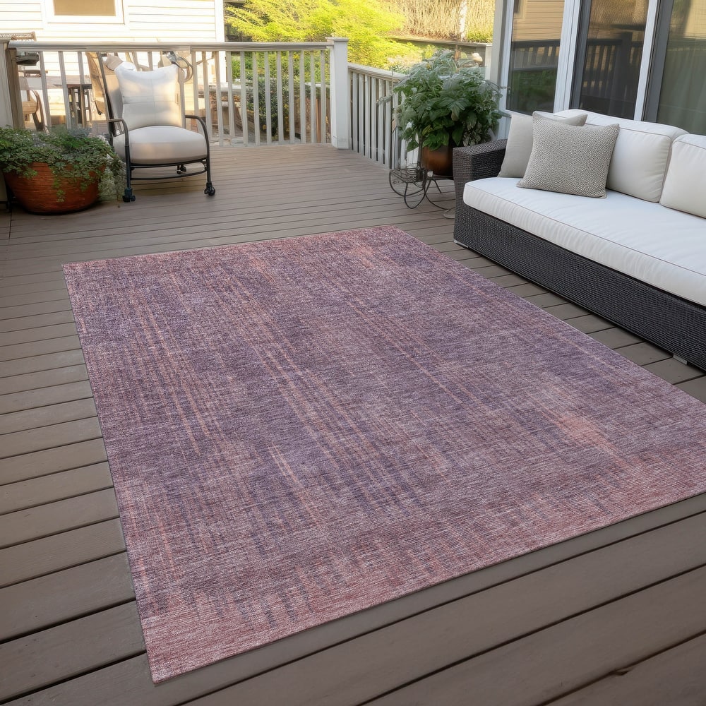 Machine Washable Indoor/ Outdoor Chantille Ombre Abstract Rug