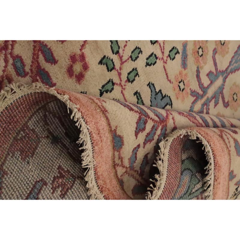 Hand Knotted Oriental 100% Wool Carpet Traditional All-Over Brown Ziegler Area Rug - 15' 7'' X 8' 2''