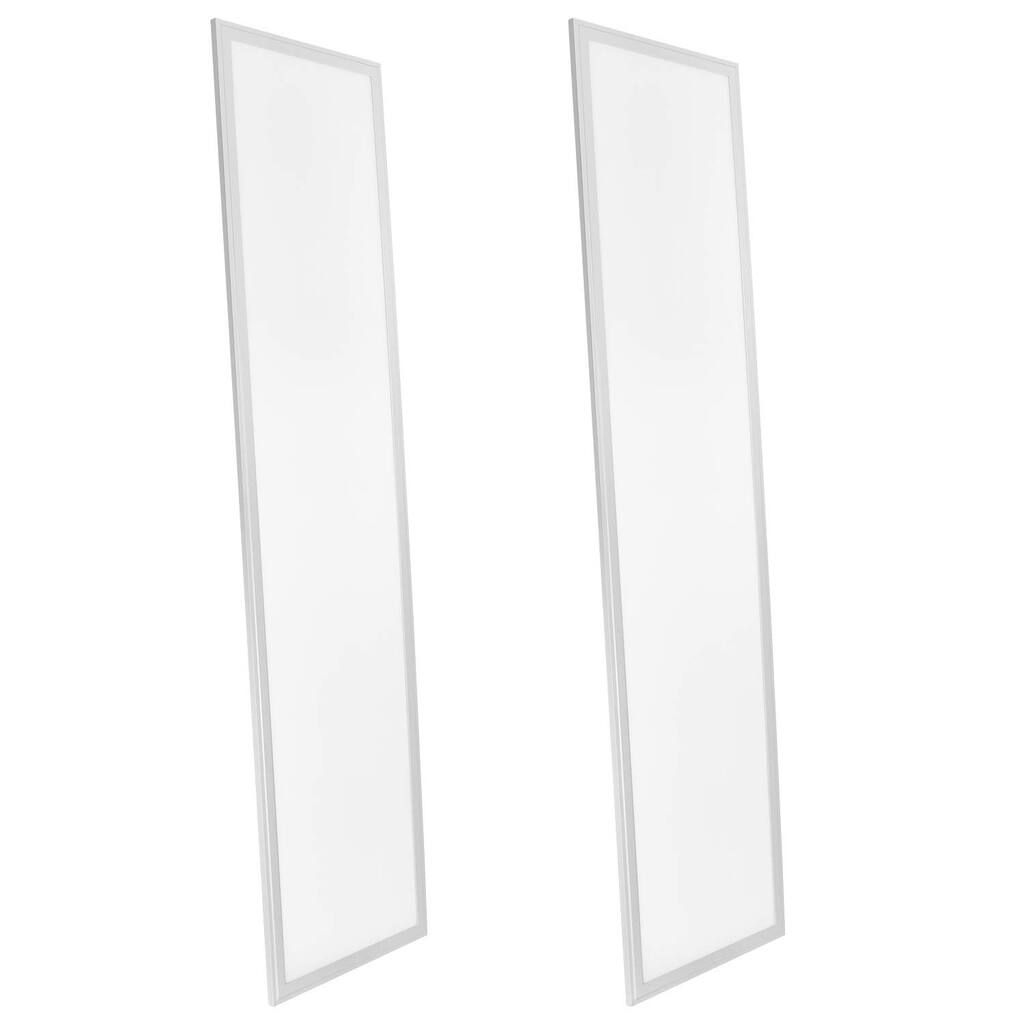 Luxrite 1x4 FT LED Flat Panel Light, 45W, 0-10V Dimmable, 12x48 Inch LED Light Panel, UL Listed, 2-Pack