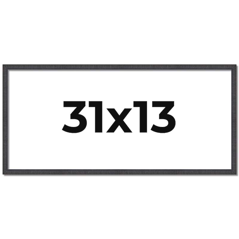 31x13 Frame Brown Solid Wood Picture Frame - Complete Modern Photo