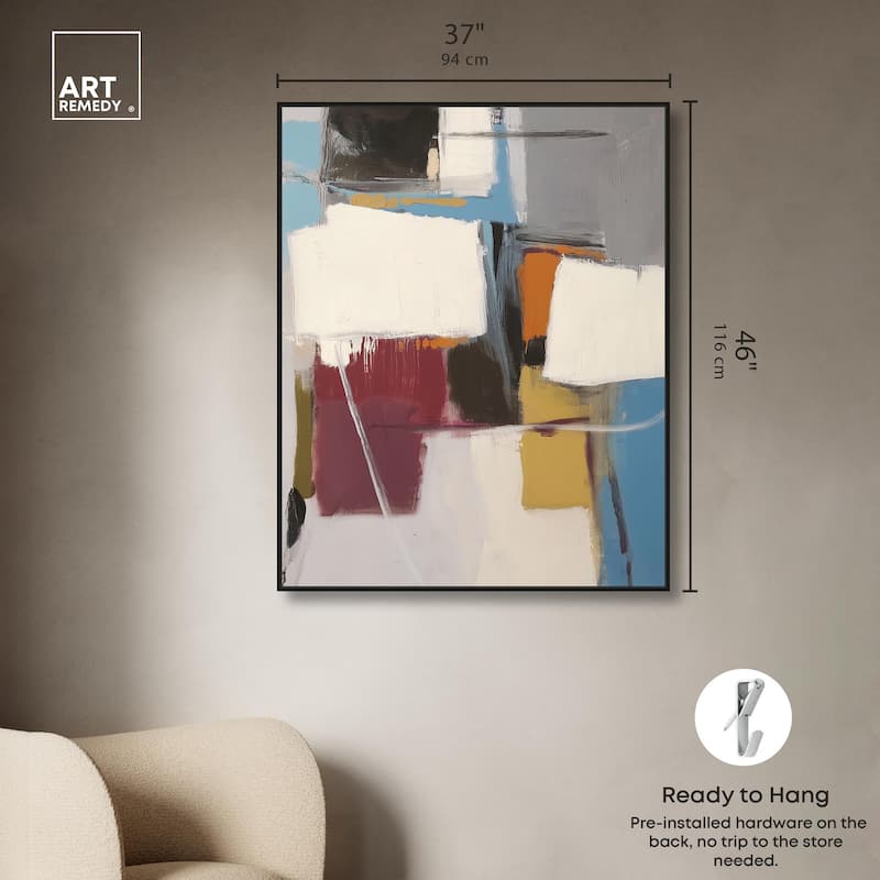 Stacked Forms Canvas by Art Remedy