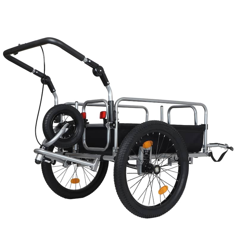 3-in-1 Heavy-Duty Bike Trailer Converts to Stroller & Pull Cart