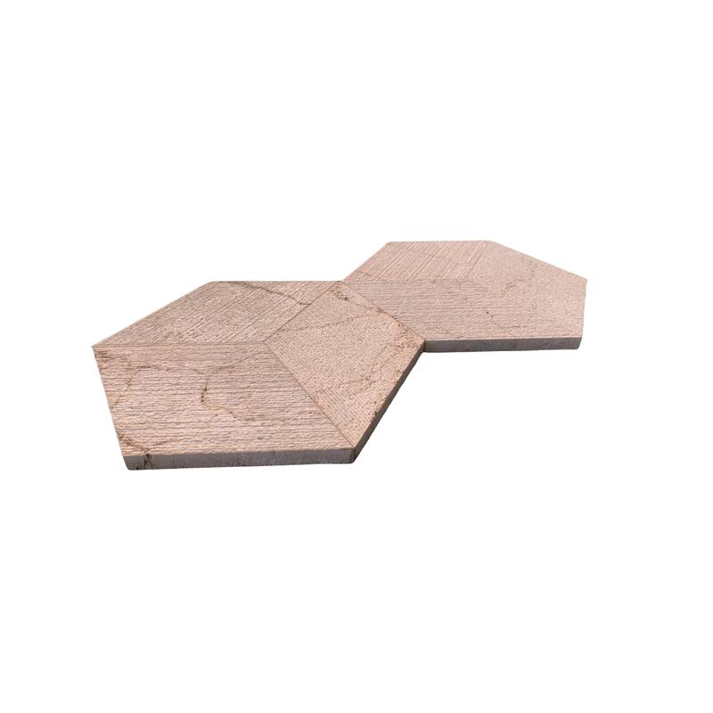 Hexagon FS Textured Finished Natural 3D Fluted Marble for Wall, 1 Box 12 PCS