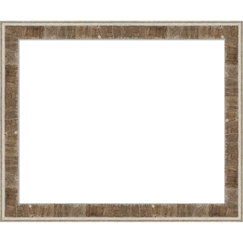 Amanti Art Farmhouse Brown Narrow Framed Dry Erase Magnetic Board