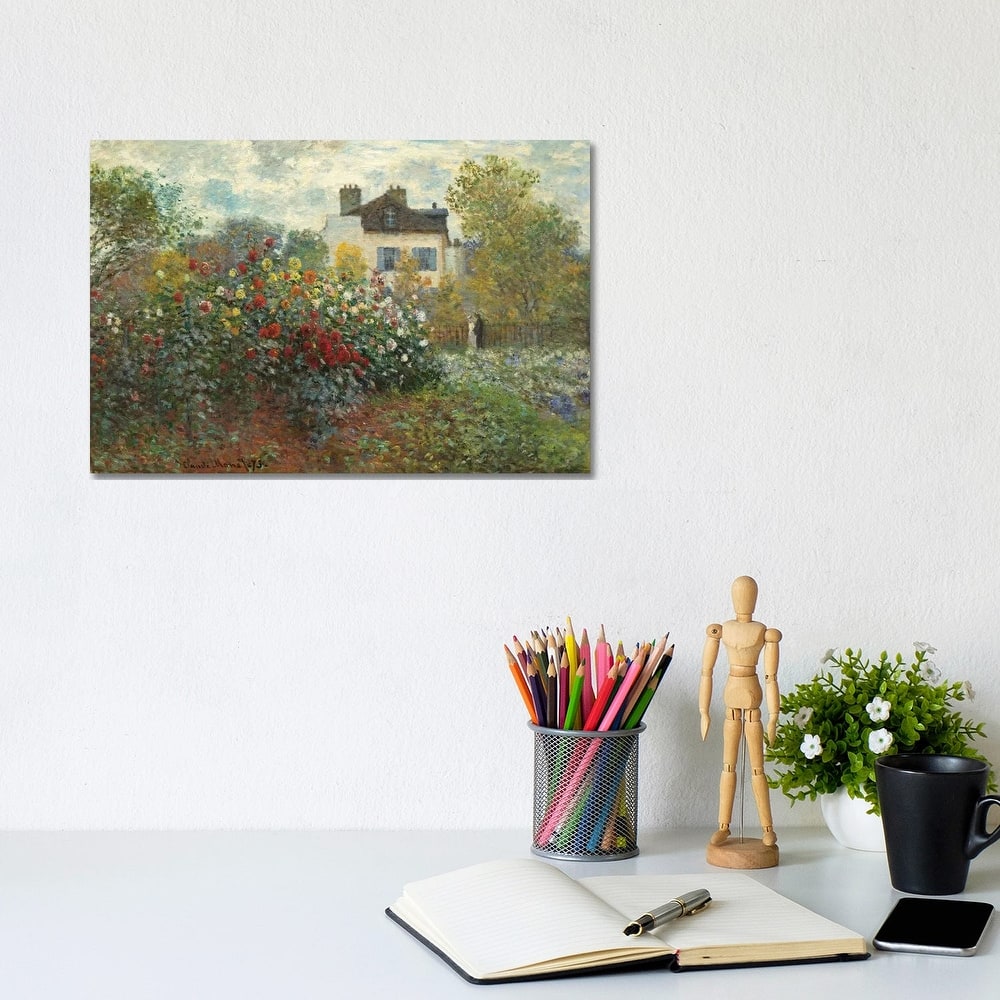 iCanvas "The Artist's Garden in Argenteuil " by Claude Monet Canvas Print