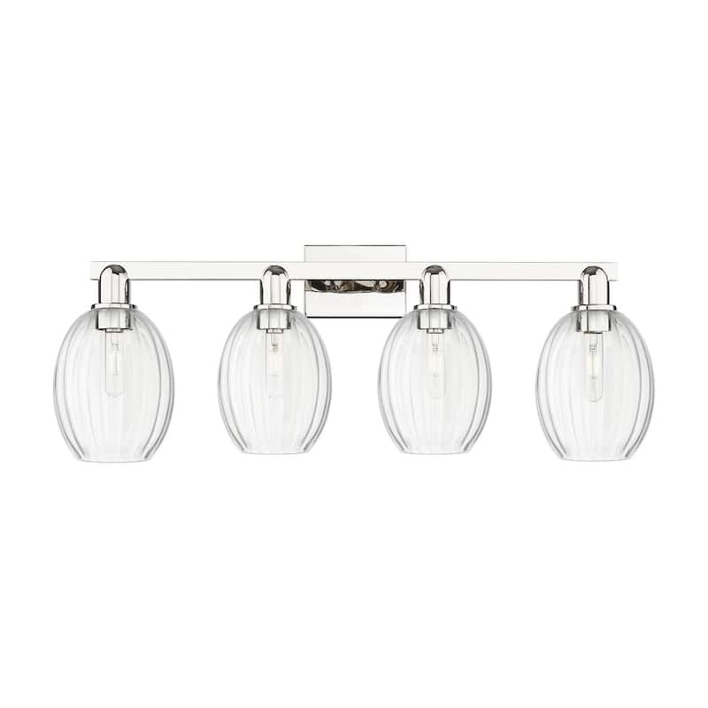 Innovations Lighting 716-4W-13-36 Preston Vanity Preston 4 Light 36" - Polished Nickel / Clear