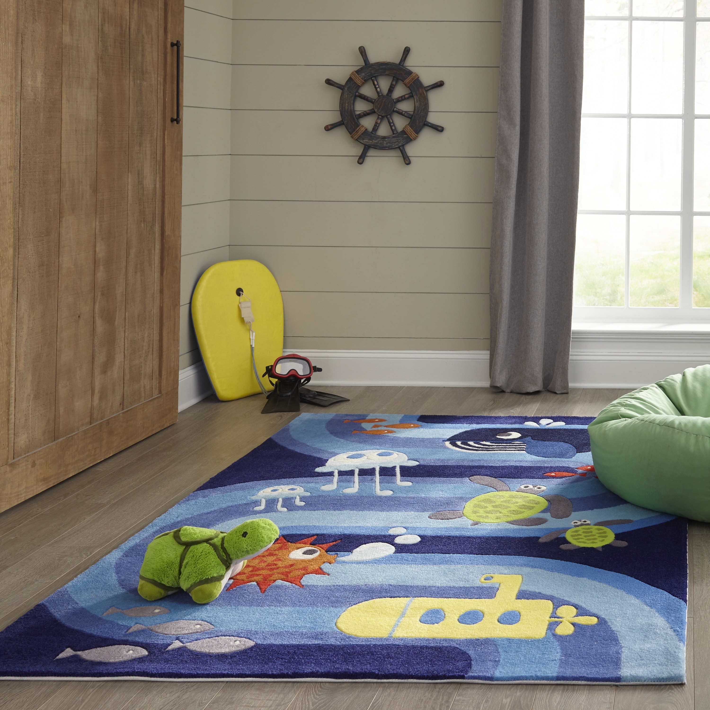 Momeni Lil Mo Whimsy Blue Ocean Life Hand Tufted And Momeni Lil Mo Whimsy Blue Ocean Life