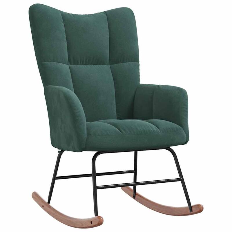vidaXL Rocking Chair Accent Side Chair Padded Seat for Living Room Velvet
