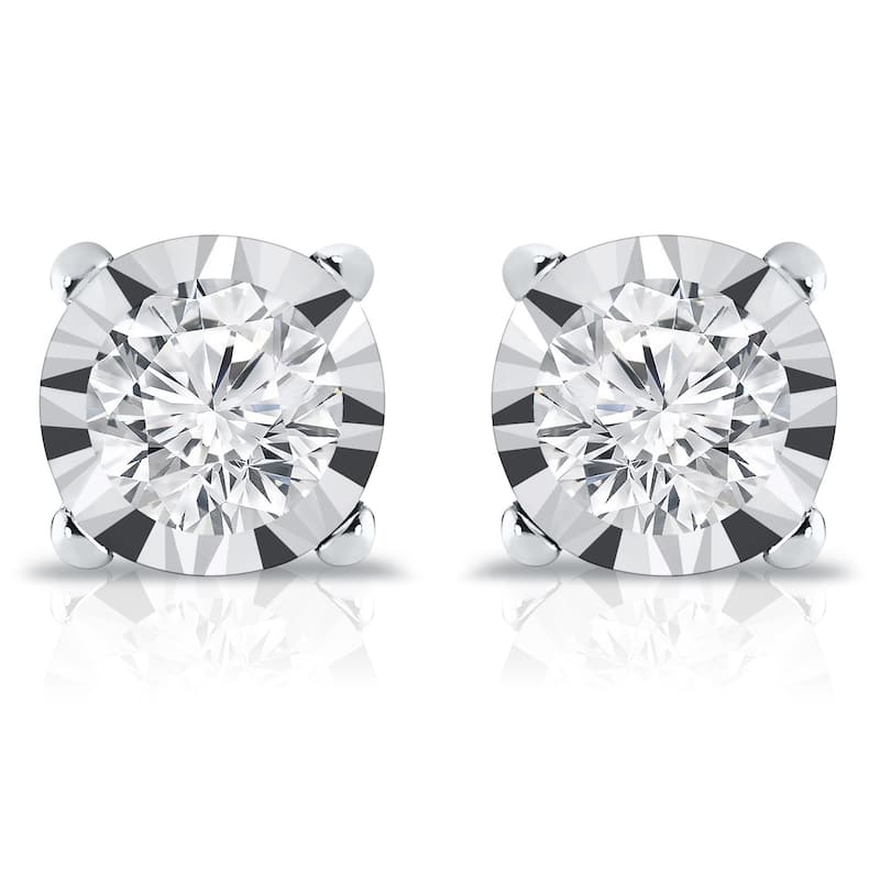 Auriya 14k Gold 5/8ctw Round Diamond Stud Earrings (G-H, I1-I2)