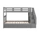 preview thumbnail 37 of 50, Contemporary Clean Design Twin Over Twin Bunk Bed with Full-Length Guardrail,Storage Shelf Staircase and Drawers