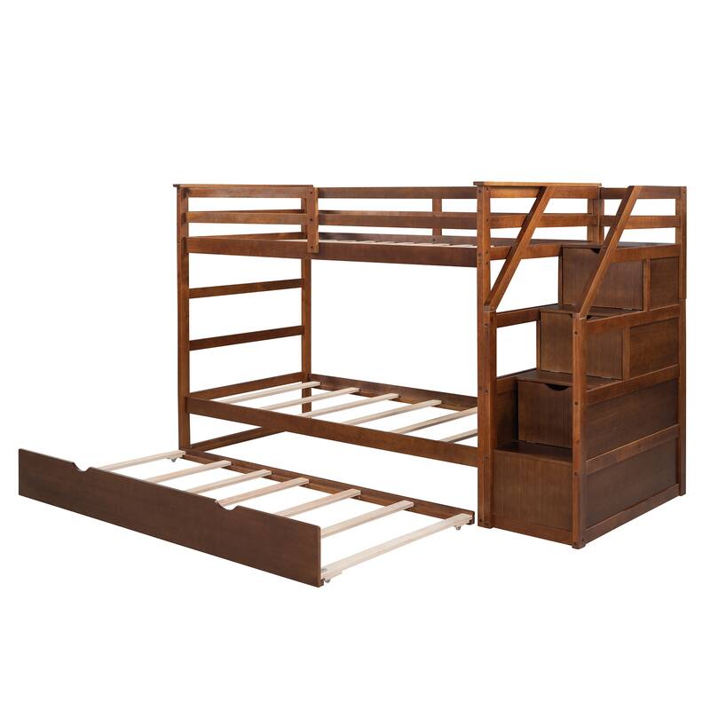 Twin Bunk with Trundle & Storage Stairs Bed Bath & Beyond 38856498
