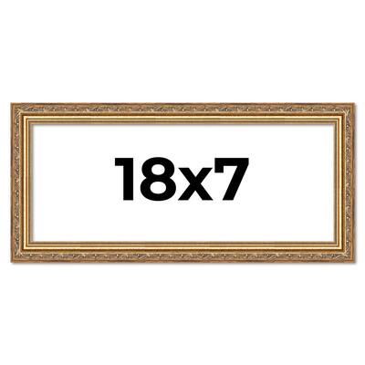 18x7 Frame Red Solid Wood Picture Frame Width 1.75 Inches | Interior Frame Depth 1 13/16 Inches