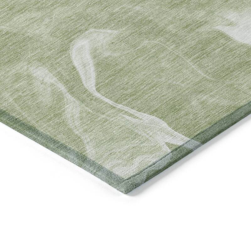 Machine Washable Indoor/ Outdoor Chantille Abstract Motion Rug