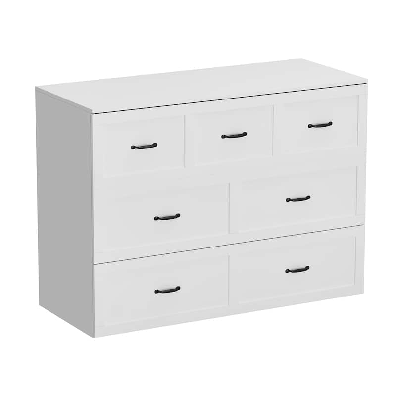 Full Size Murphy Bed Chest with Drawers For Home Office or Small Room