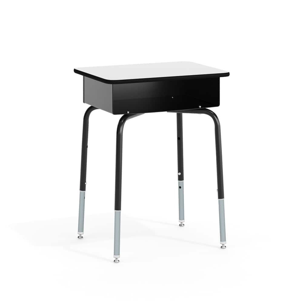 Student Desk with Open Front Metal Book Box