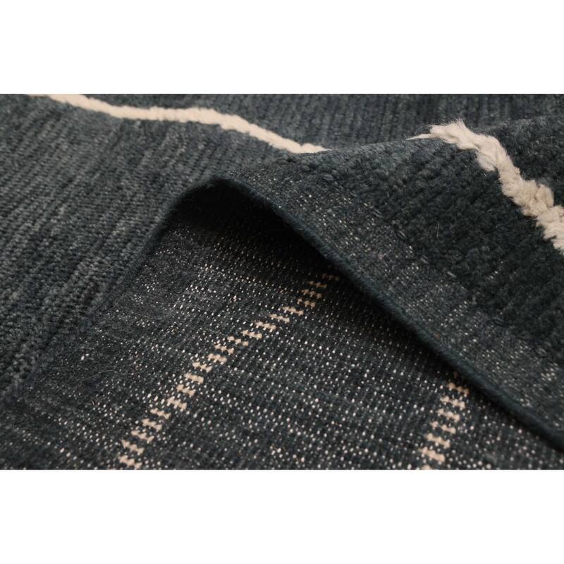 ECARPETGALLERY Hand-knotted Pak Finest Marrakesh Dark Green Wool Rug - 9'5 x 11'8