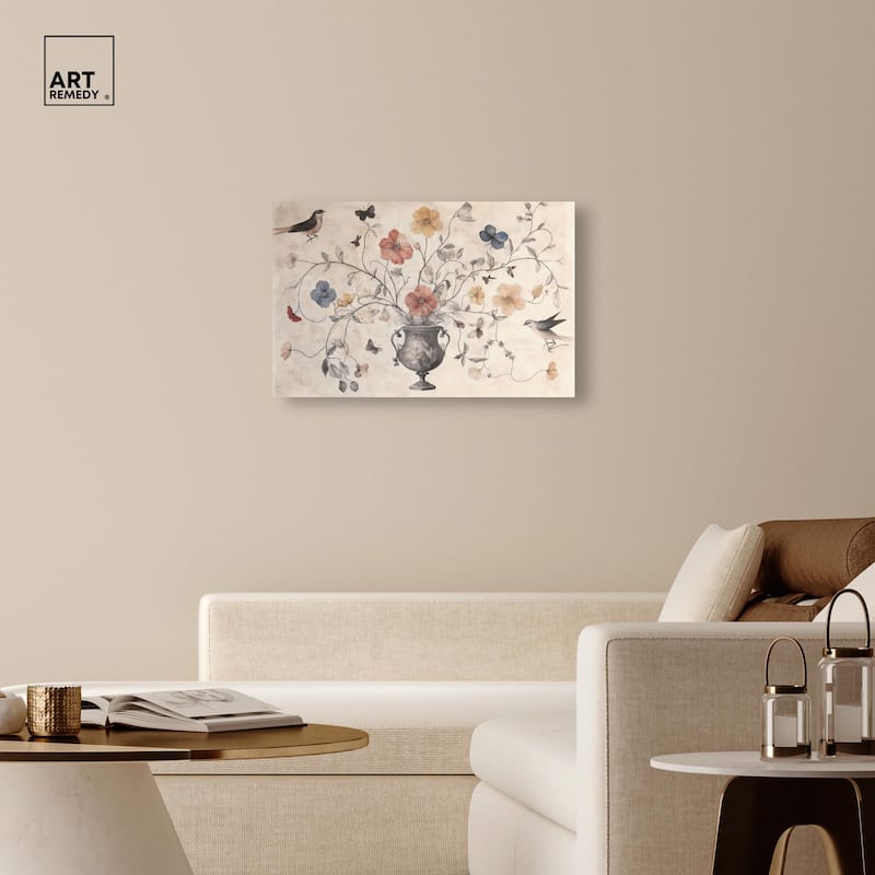 Antique Bouquet Canvas by Art Remedy, Gallery Wrapped