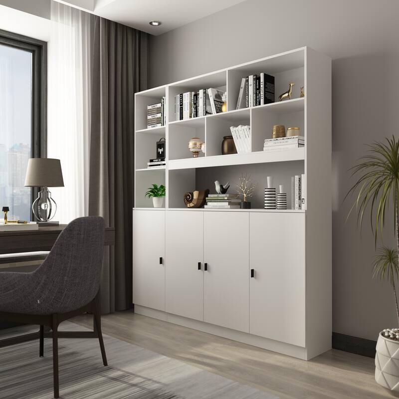 Timechee Combined Bookcase Kitchen Cabinet Display Cabinet Pantry