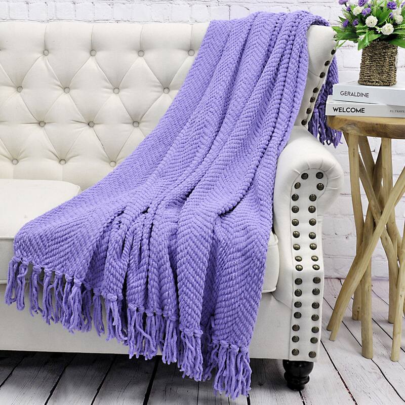 Knitted Tweed Couch Throw
