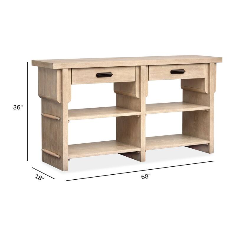 Salt Life Home Sunset Cove Sanibel Brown Server - 68''W x 18''D x 36''H