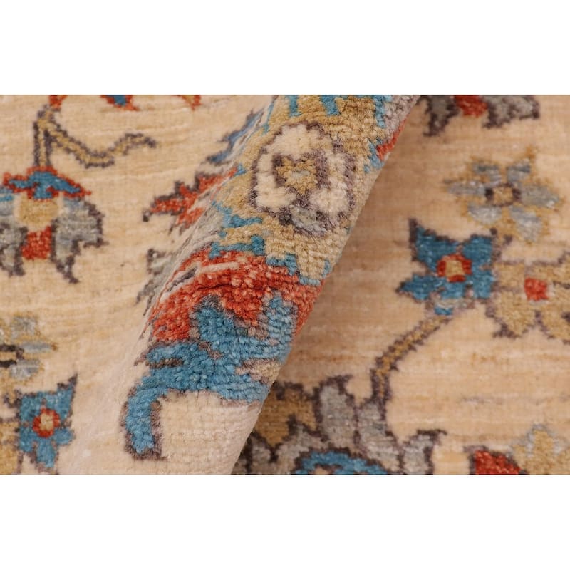 Classic Ziegler Ulises Beige Rust Hand-Knotted Wool Runner - 2'1'' x 4'9''