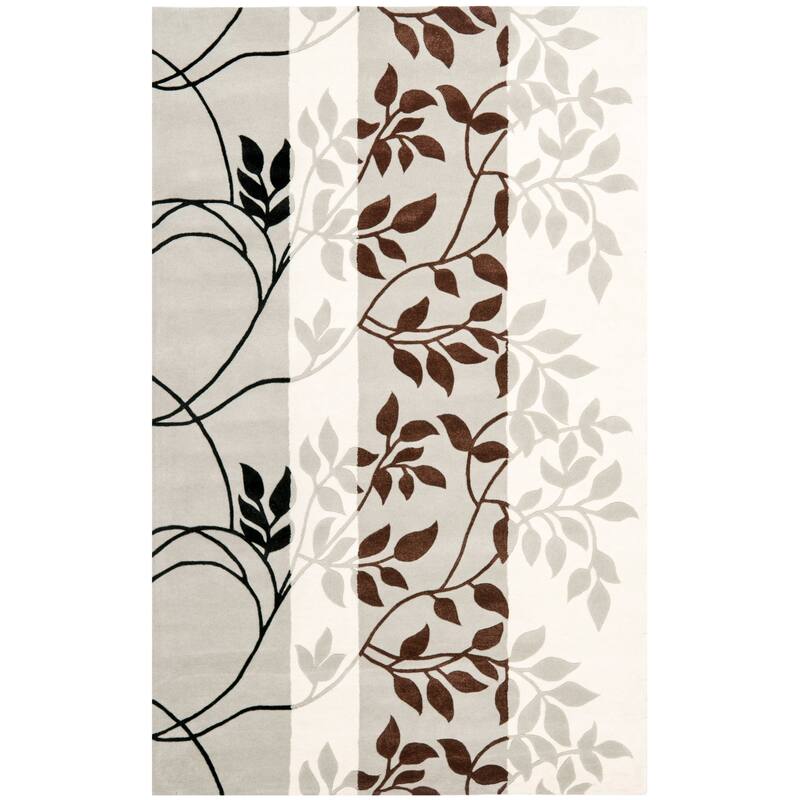 SAFAVIEH Handmade Capri Julide Modern Wool Rug - 5' x 8' - Grey/Multi