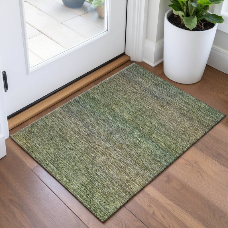 Premium Washable Super Soft Casual Ombre Mayfield Rug - Fern - 1'8" x 2'6"