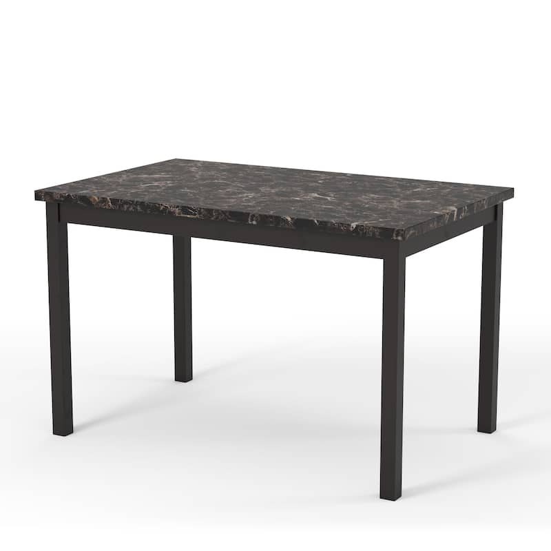 Furniture of America Rath Traditional Black 48-inch Faux Marble Dining Table