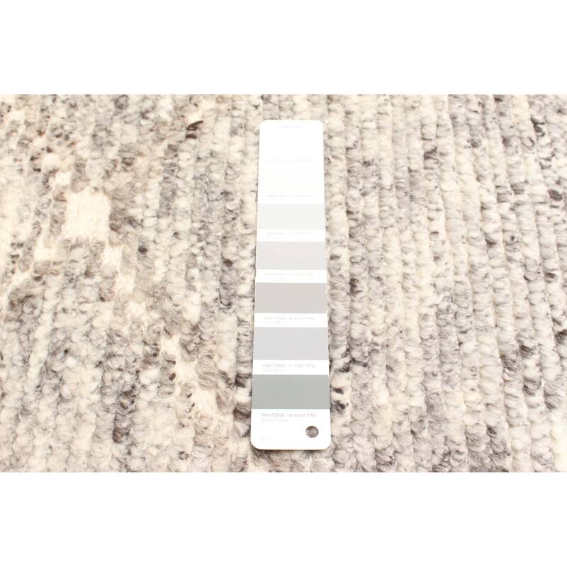 ECARPETGALLERY Hand-knotted Tangier Grey Wool Rug - 5'3 x 8'2