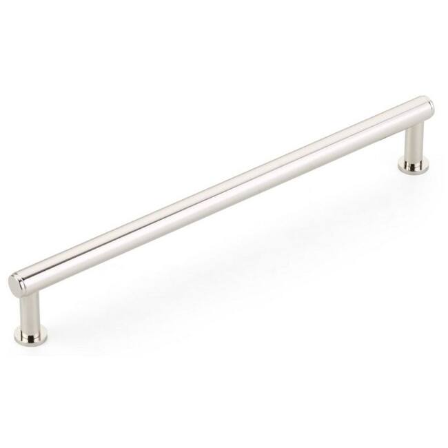 Schaub and Company Pub House 8" Center to Center Smooth Bar Solid - Polished Nickel