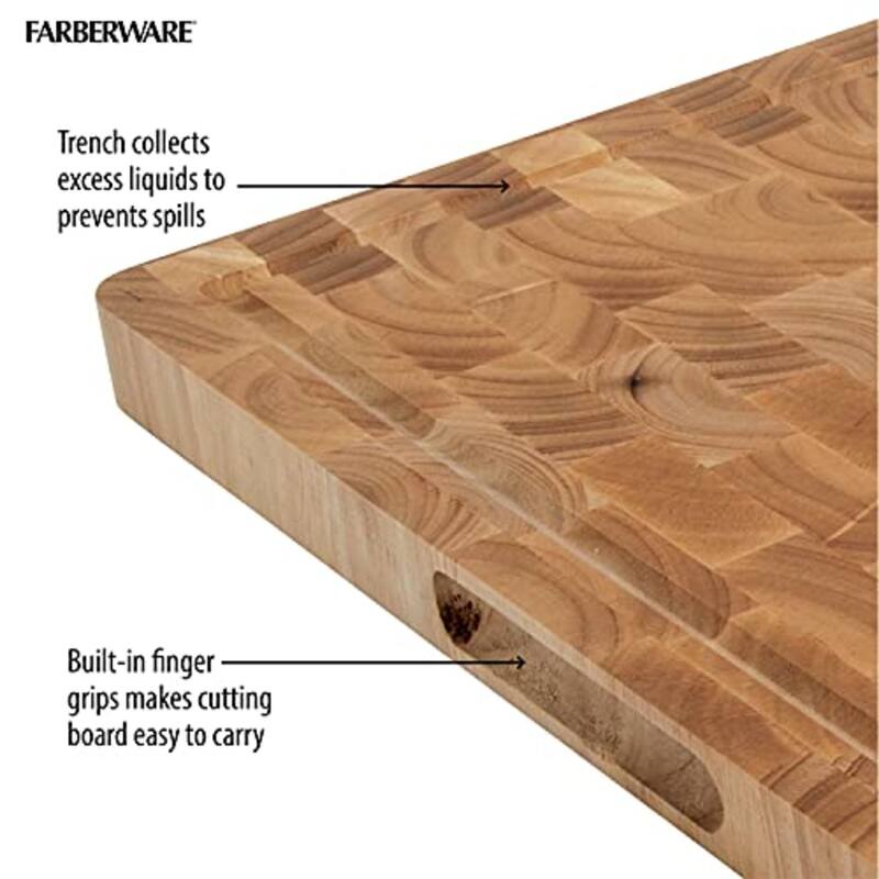 Farberware Endgrain Board Rubberwood - 16 in