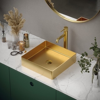 Karran Cinox Stainless Steel Square Vessel Sink