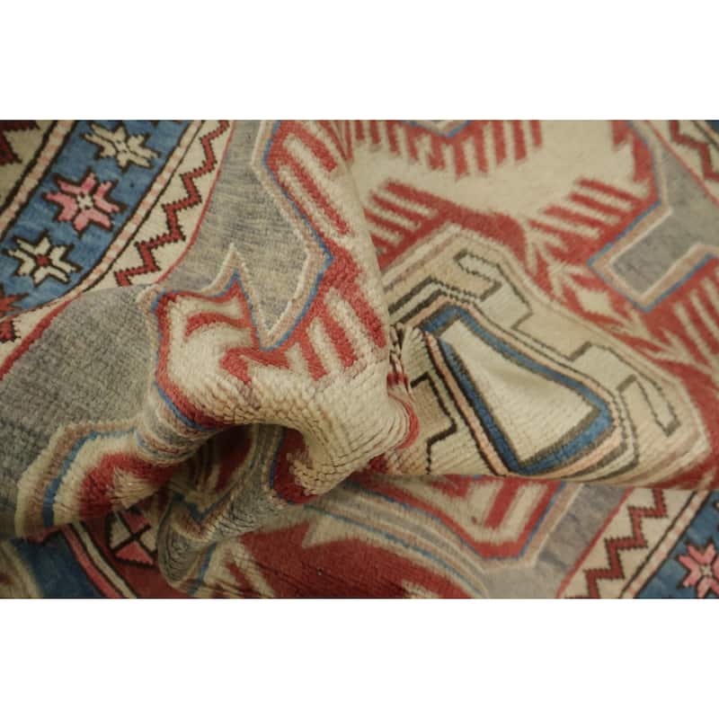 Hand Knotted Oriental 100% Wool Carpet Traditional Tribal Greys & Charcoal Meshkin Runner Rug - 10' 1'' X 3' 4''