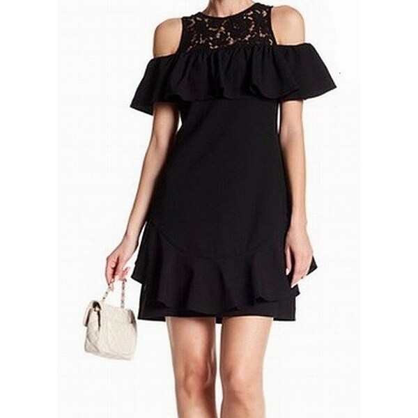 Eliza J Women's Cold-Shoulder Lace Sheath Dress